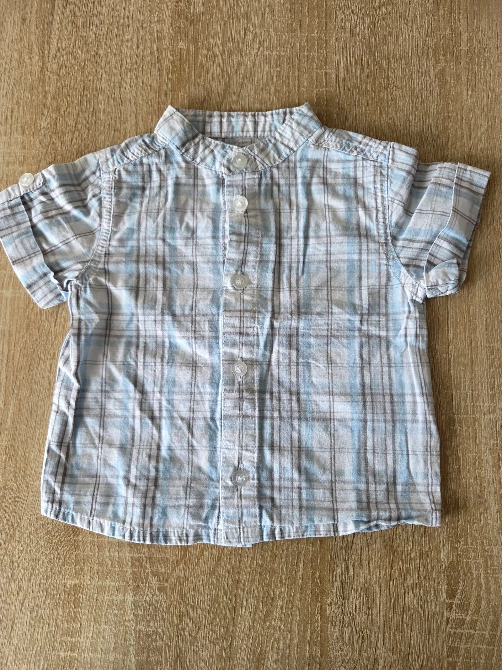 Camisa de manga corta azul claro talla 3 meses Kimbaloo – photo 2